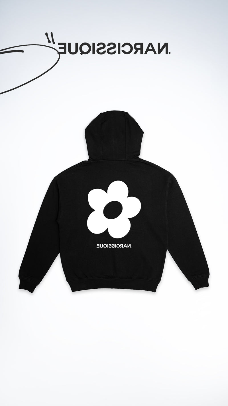 Flower Hoodie Black
