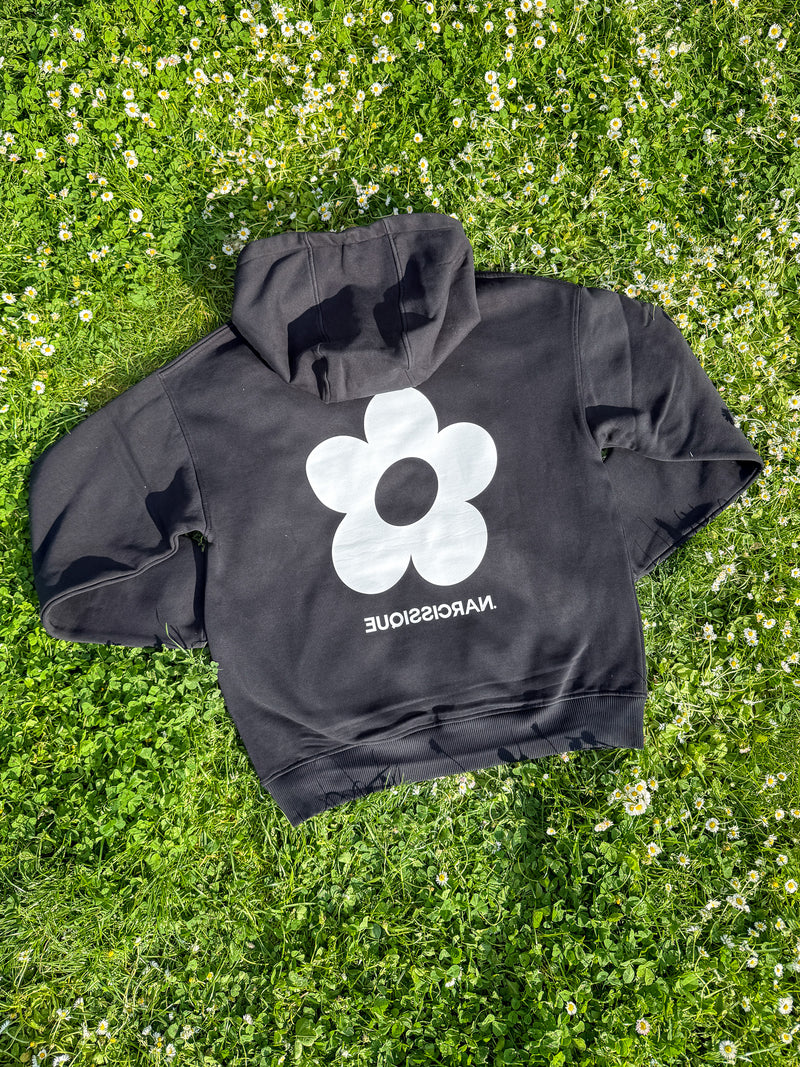 Flower Hoodie Black