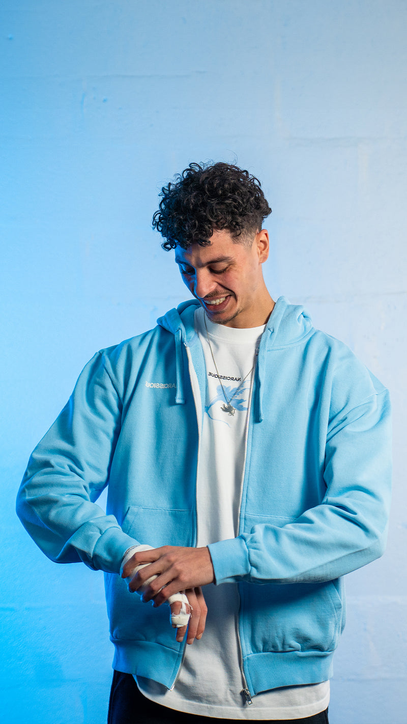 Painted Angel Blue Tee White