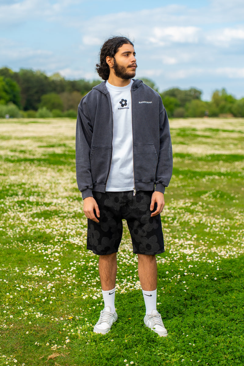 All Over Flower Jean Shorts