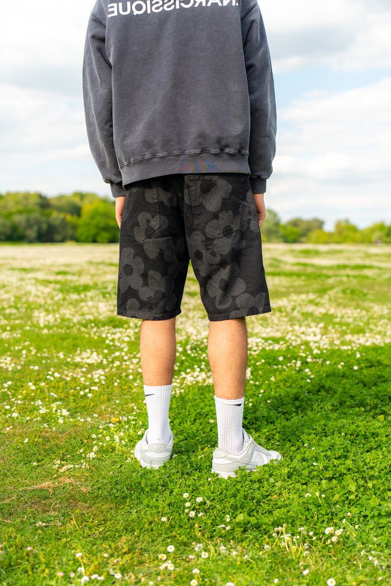 All Over Flower Jean Shorts