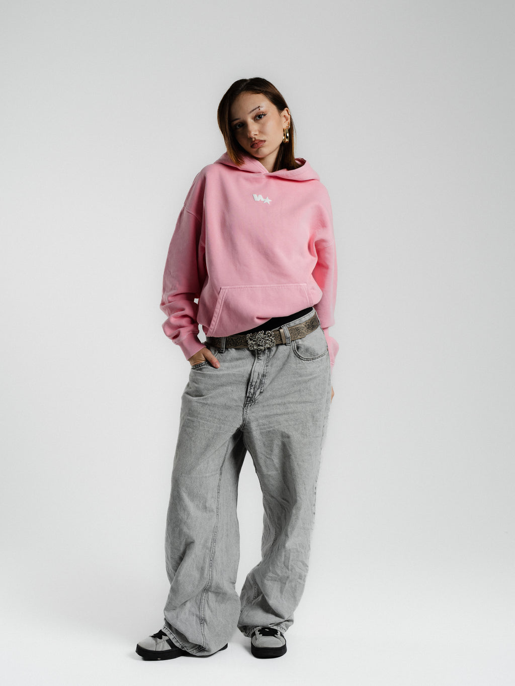 "Shoot your shot" Faded Blue Puff Hoodie