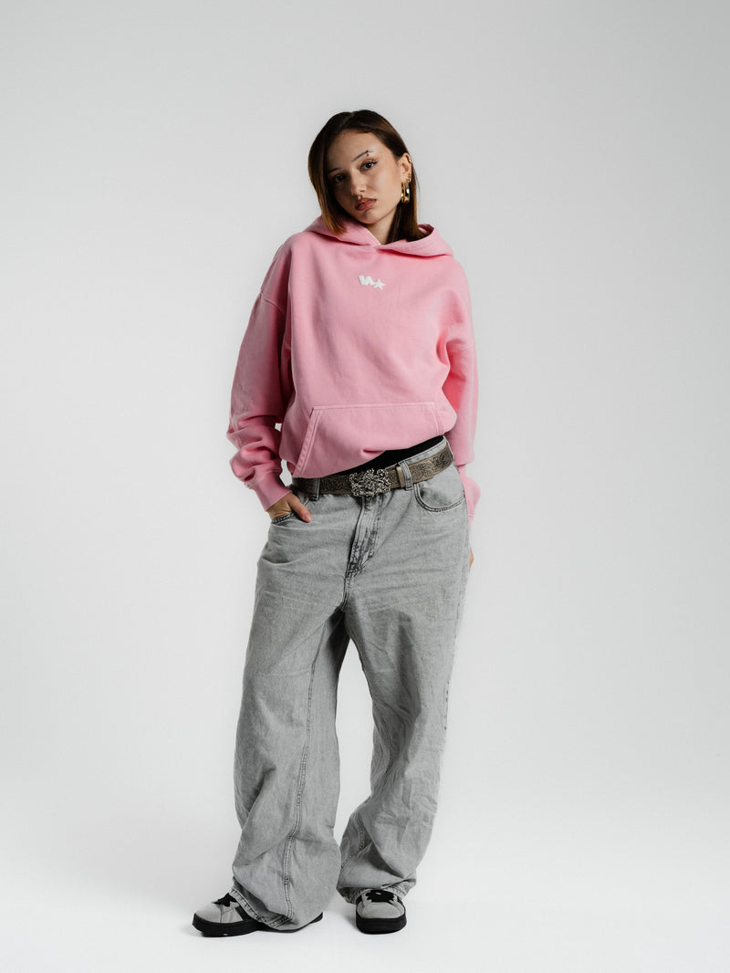 "Shoot your shot" Faded Blue Puff Hoodie