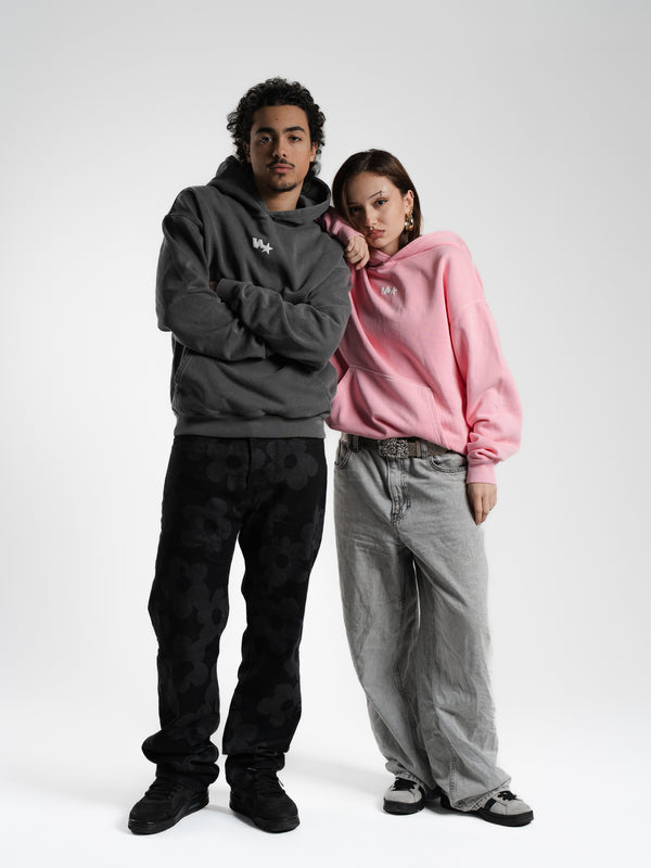 "N-star" Fade Out Pink Hoodie