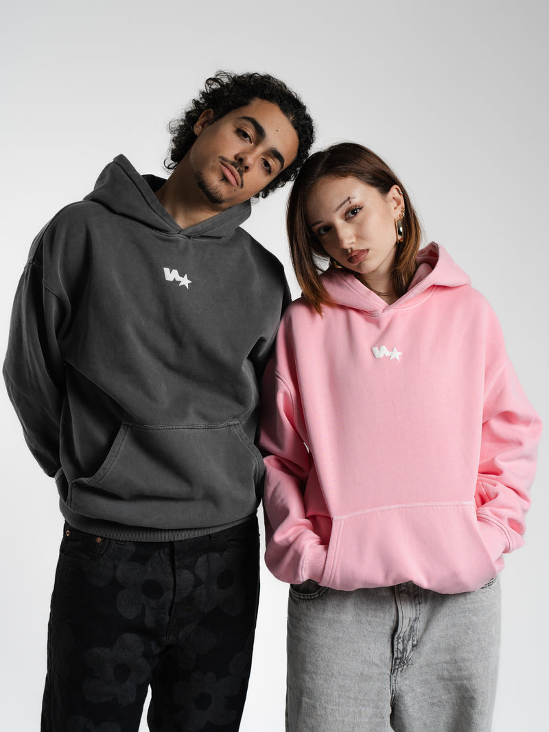 "Shoot your shot" Faded Blue Puff Hoodie