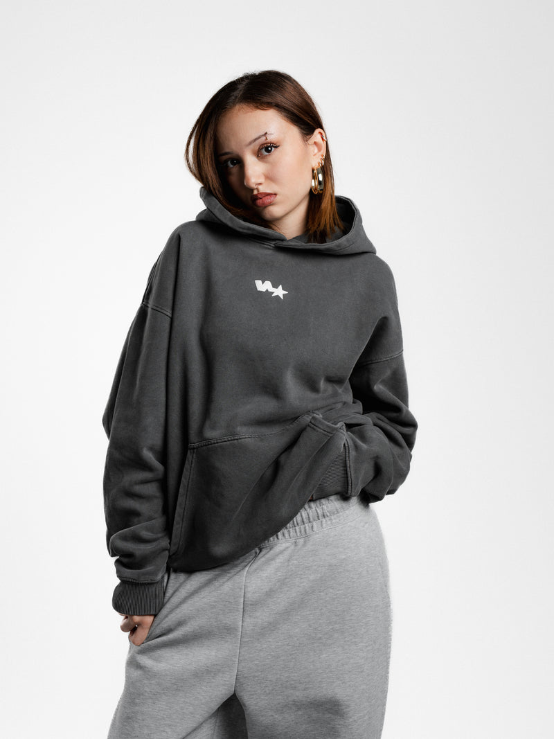 "Shoot your shot" Faded Blue Puff Hoodie