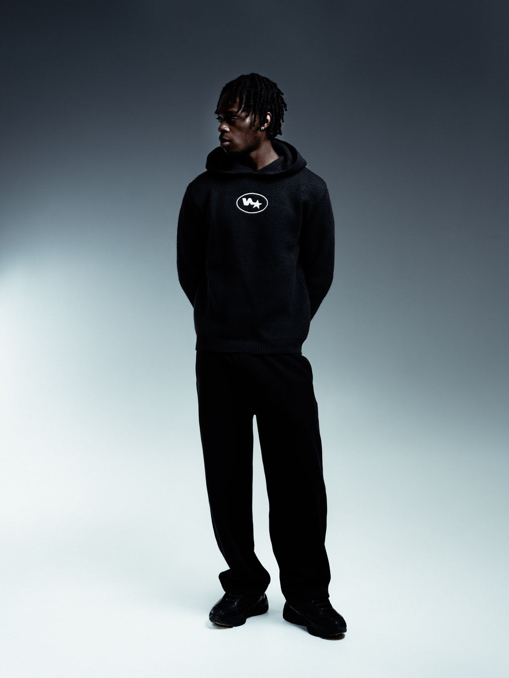 N-star Hoodie Knit Black