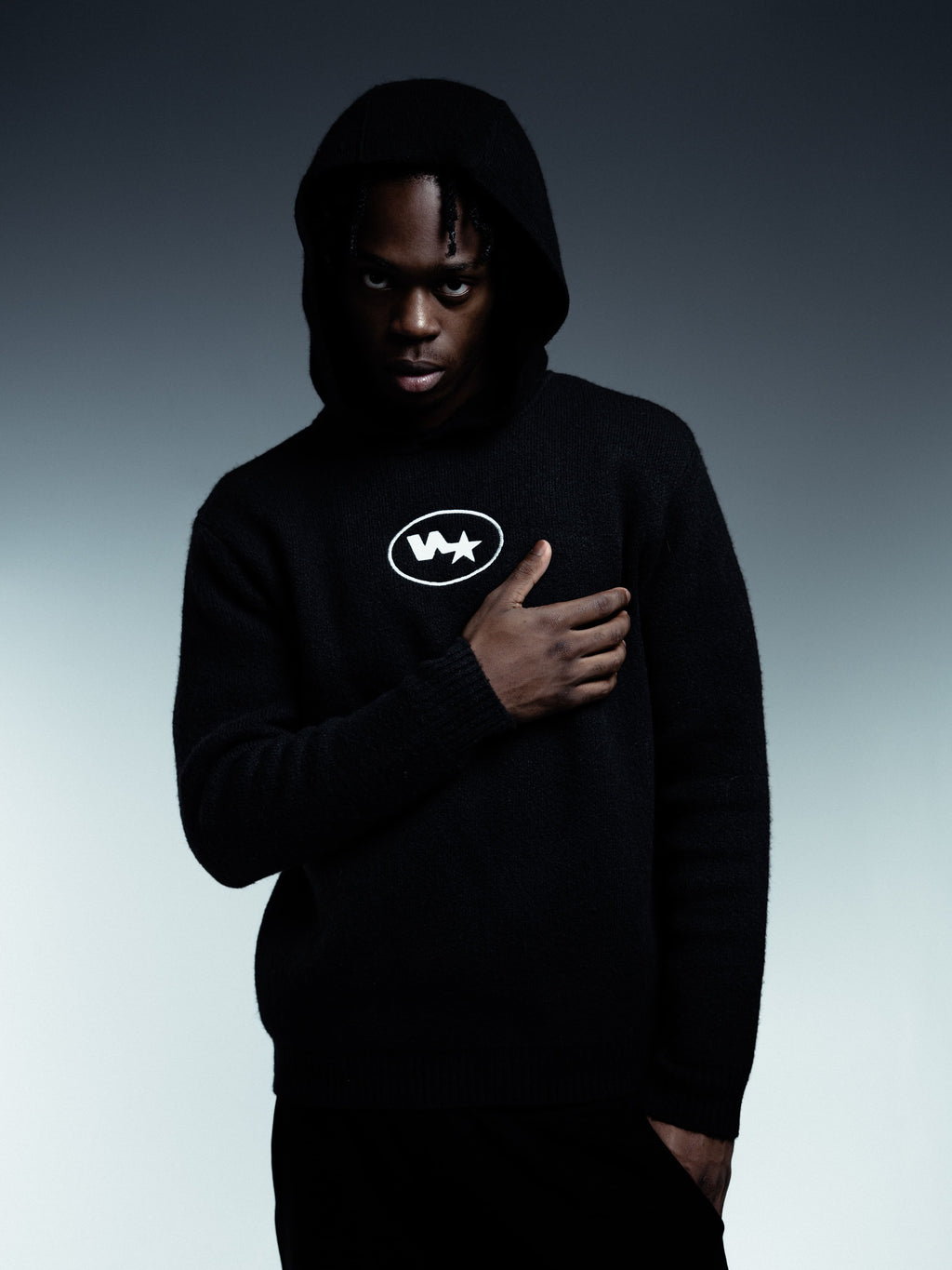 N-star Hoodie Knit Black