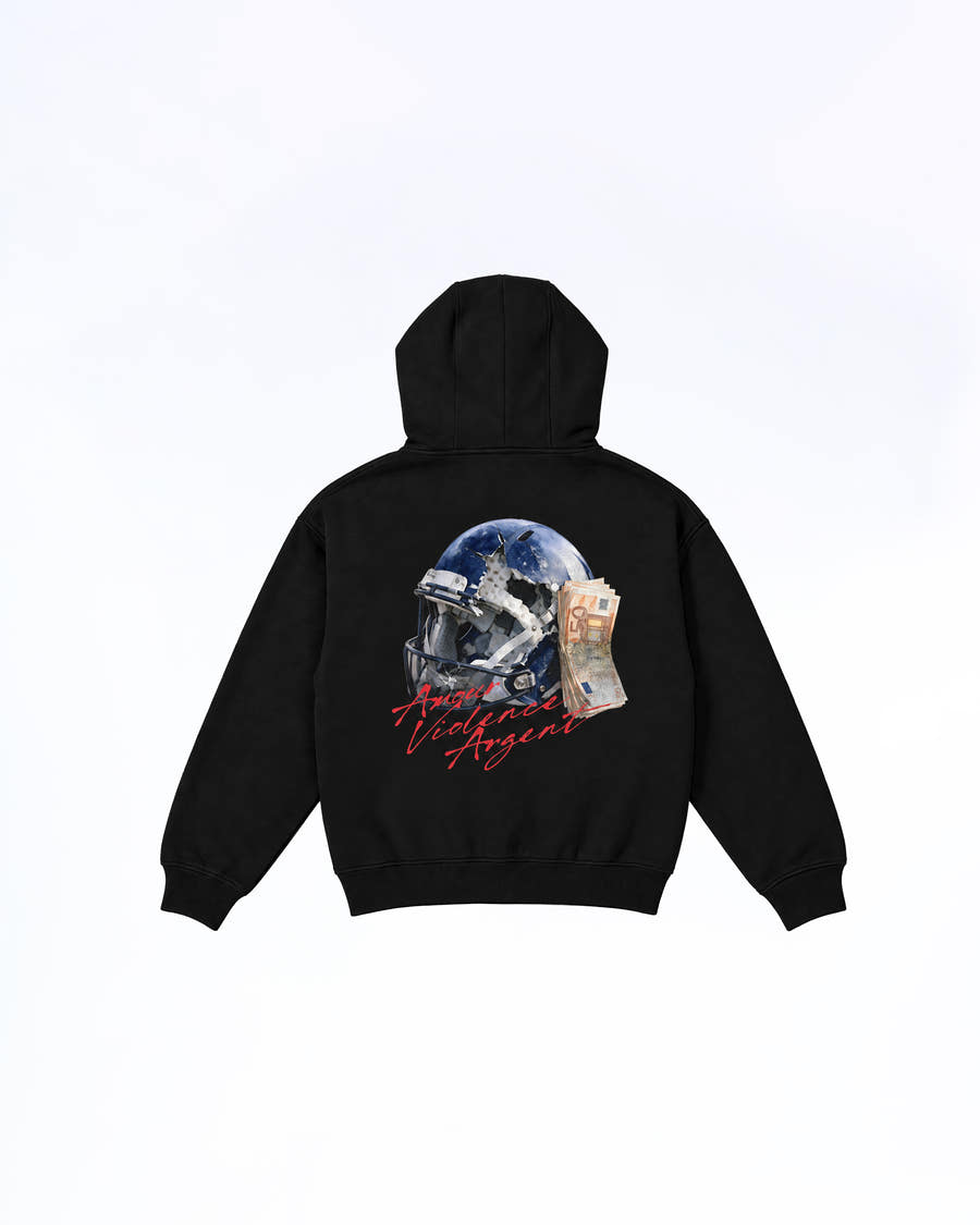 "Shoot your shot" Faded Blue Puff Hoodie