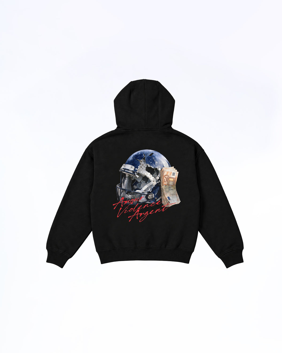 "Shoot your shot" Faded Blue Puff Hoodie