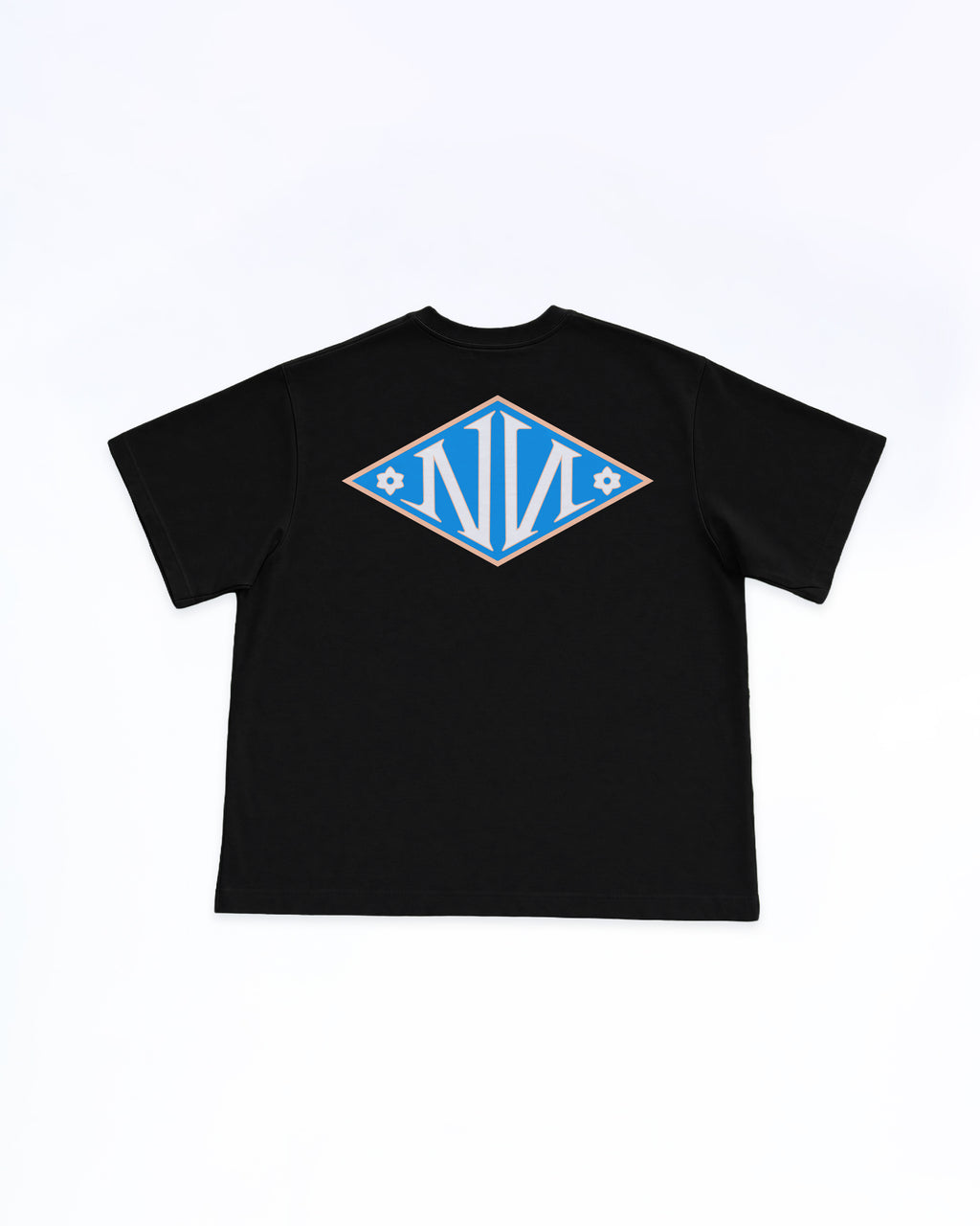 N Monogram Blue TEE BLACK