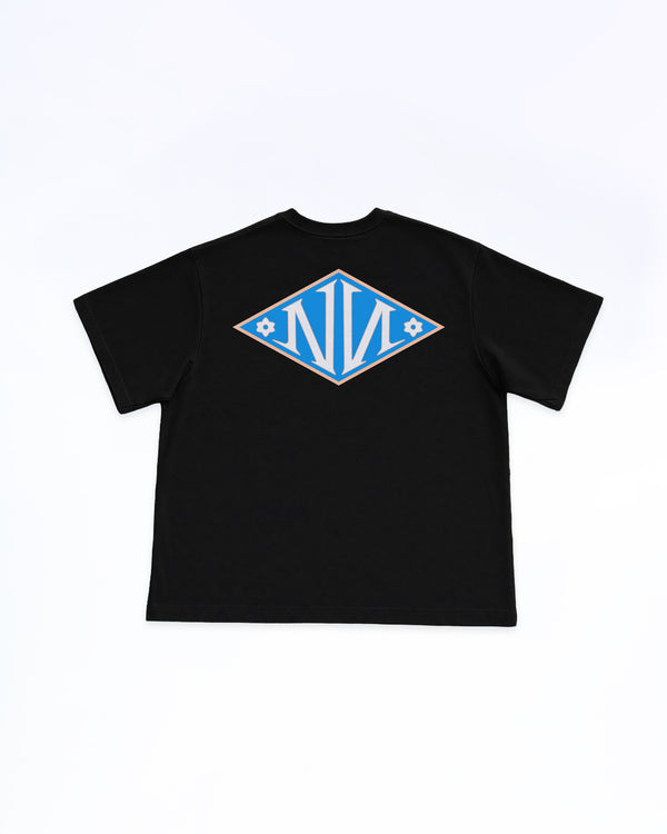 N Monogram Blue TEE BLACK