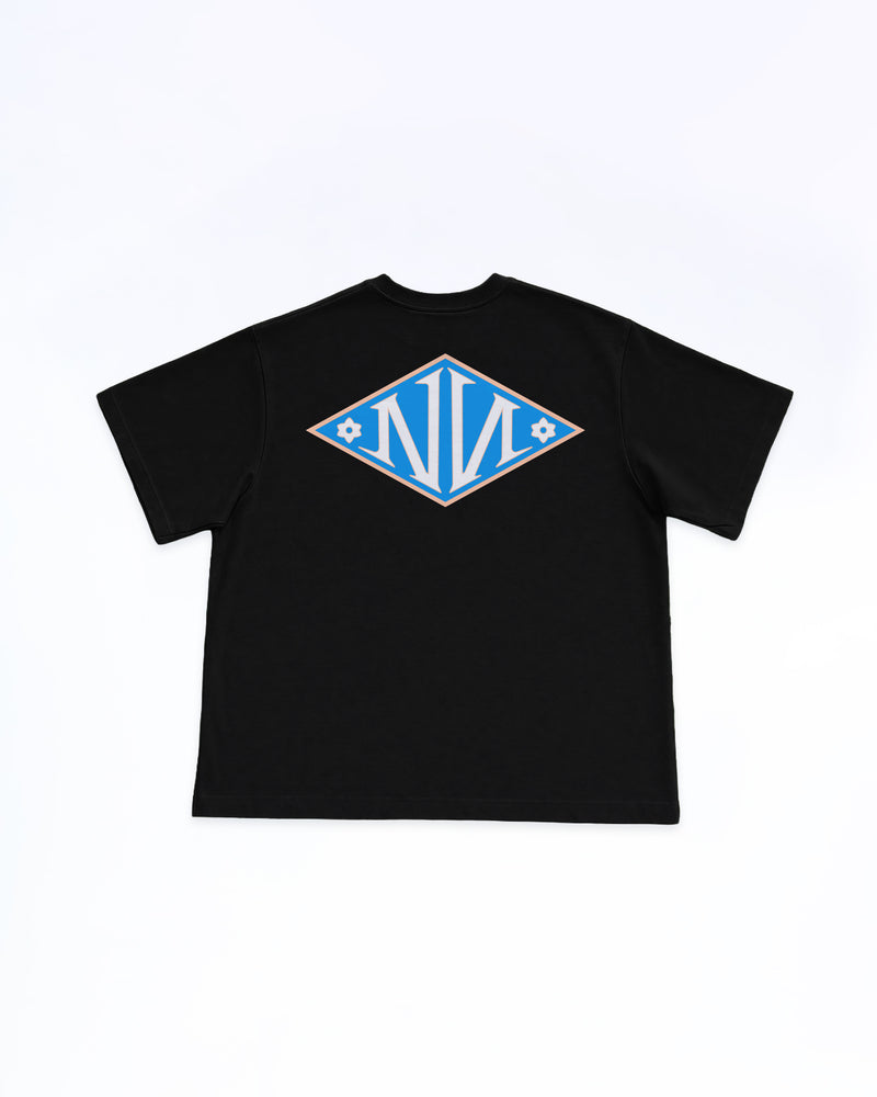 N Monogram Blue TEE BLACK