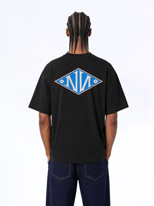 N Monogram Blue TEE BLACK