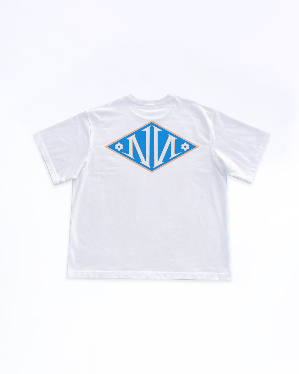 N Monogram BLUE TEE WHITE
