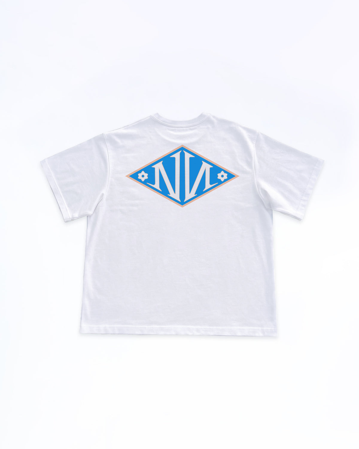 N Monogram BLUE TEE WHITE