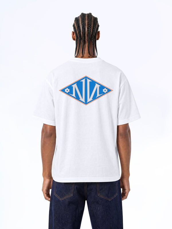 N Monogram BLUE TEE WHITE