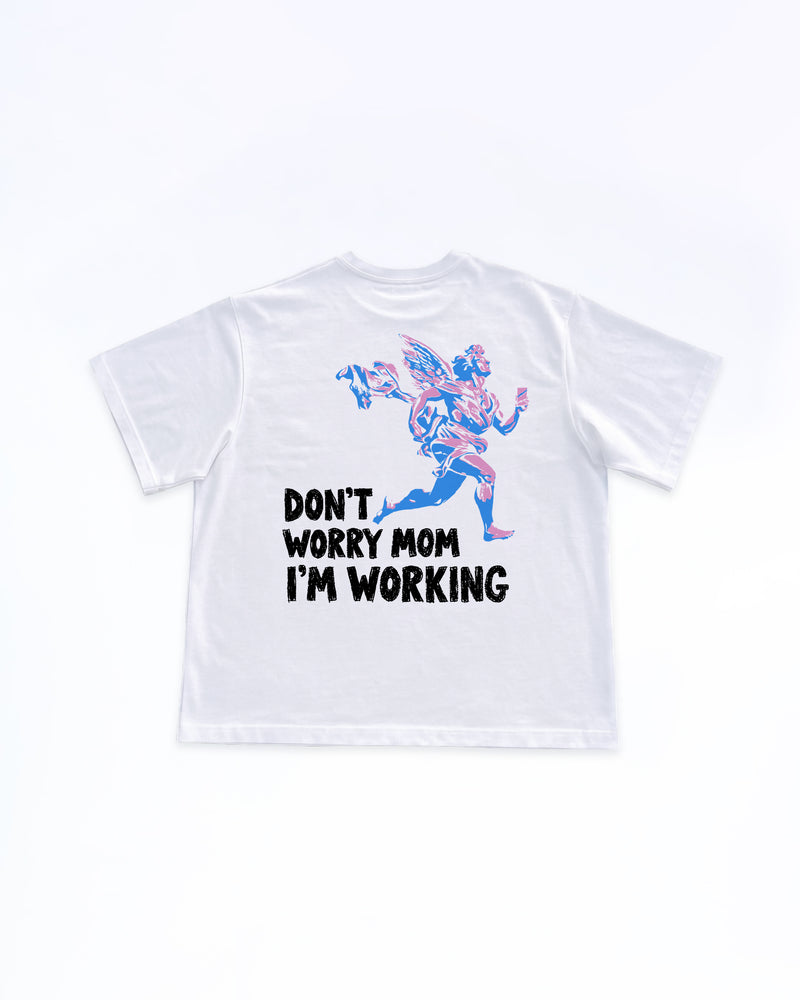 DONT WORRY MOM CC TEE WHITE
