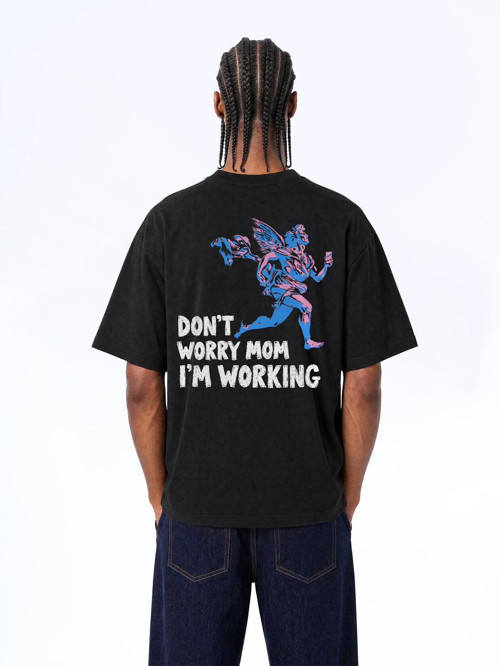 Don't Worry mom CC TEE BLACK
