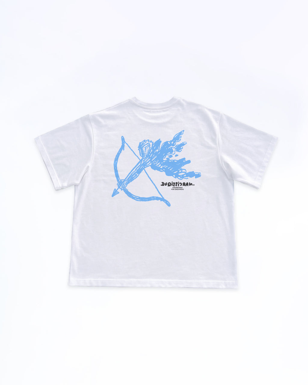 Draw Angel Blue TEE WHITE