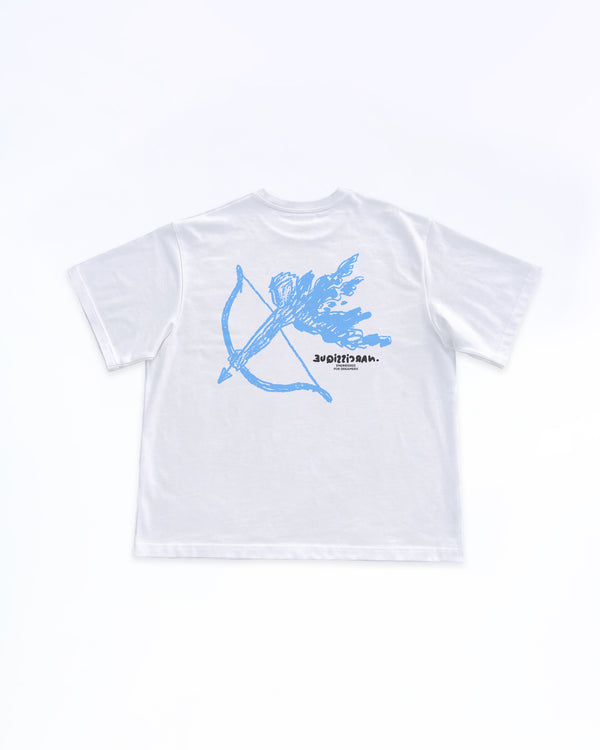 Draw Angel Blue TEE WHITE