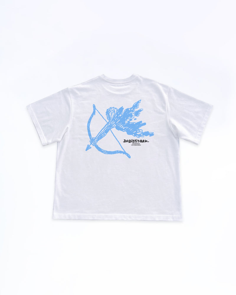 Draw Angel Blue TEE WHITE