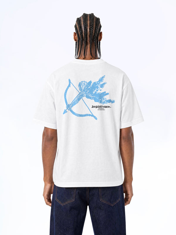 Draw Angel Blue TEE WHITE