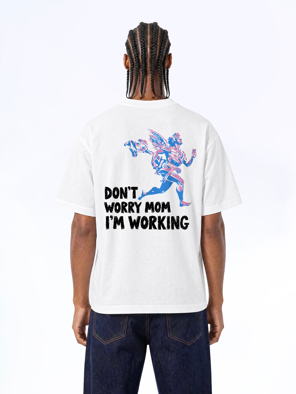 DONT WORRY MOM CC TEE WHITE