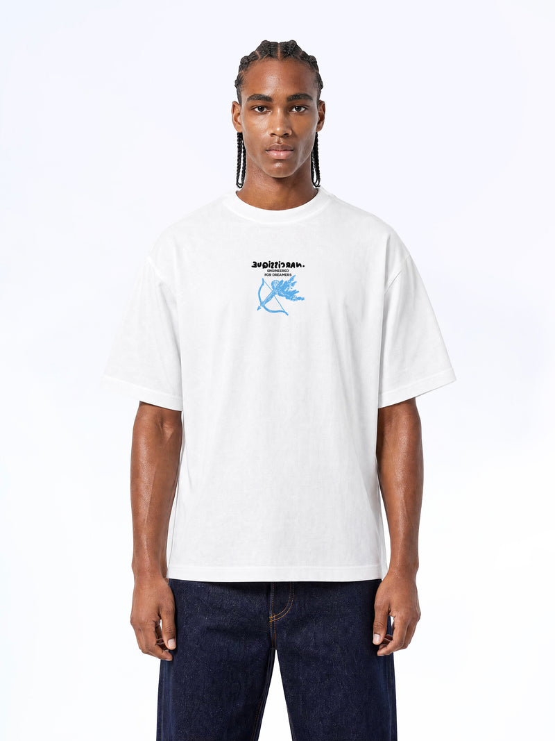 Draw Angel Blue TEE WHITE