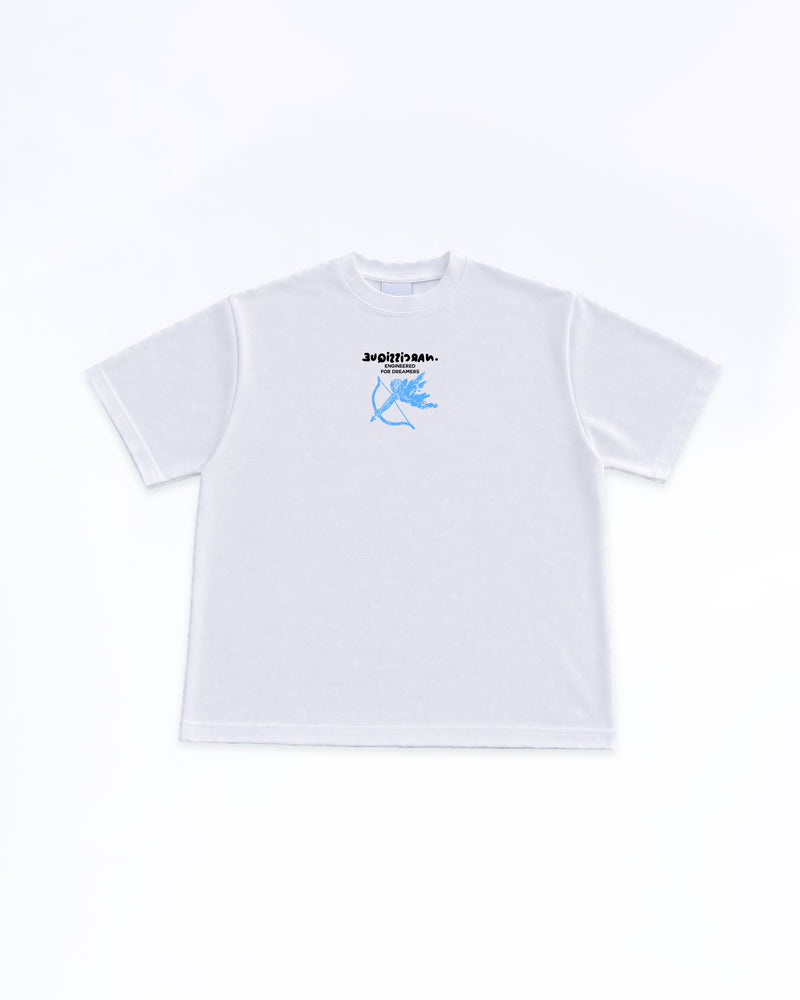 Draw Angel Blue TEE WHITE