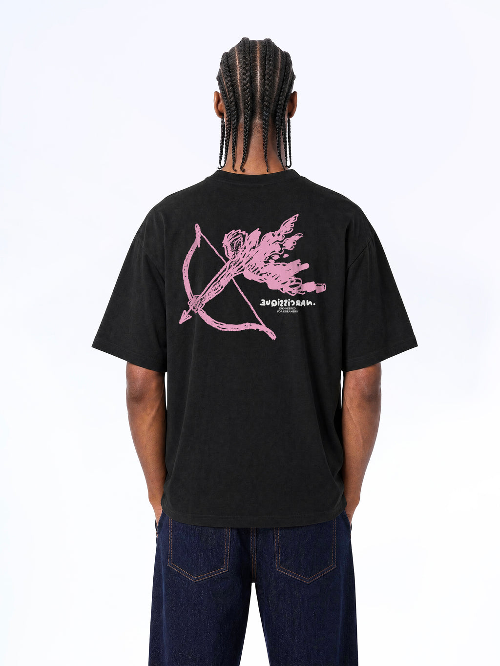 Draw Angel Pink TEE BLACK