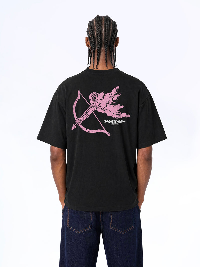 Draw Angel Pink TEE BLACK