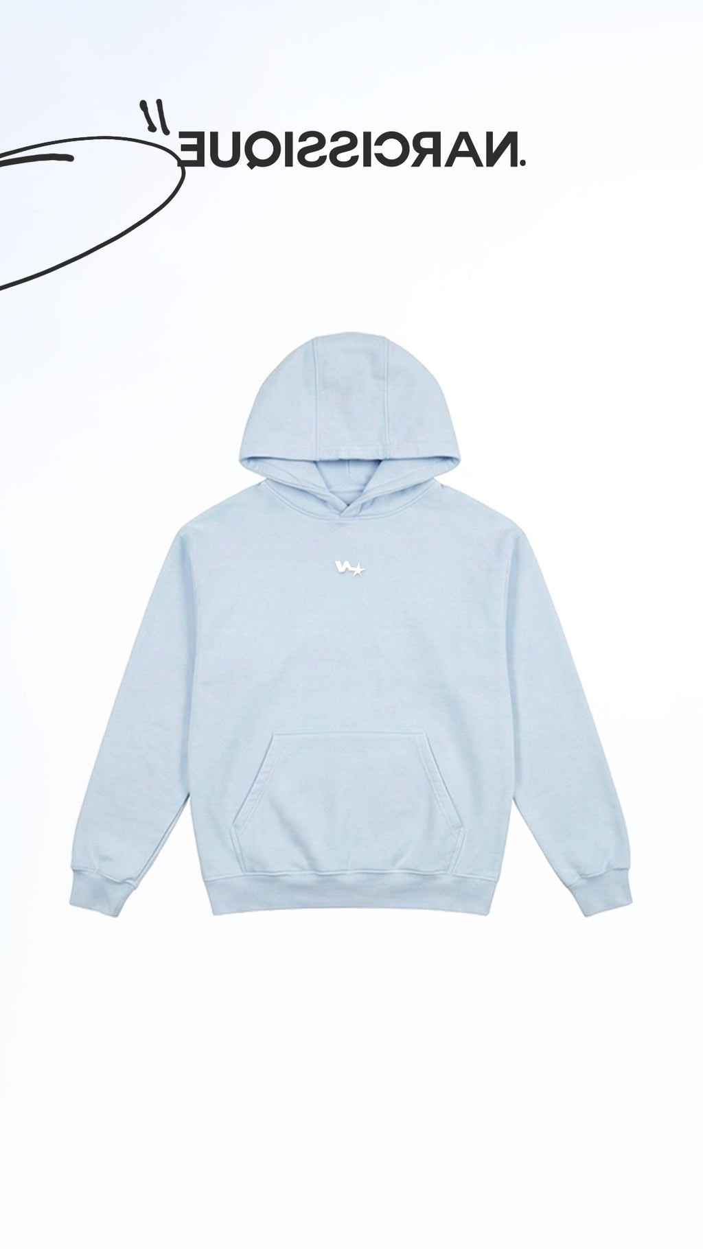 "Shoot your shot" Faded Blue Puff Hoodie