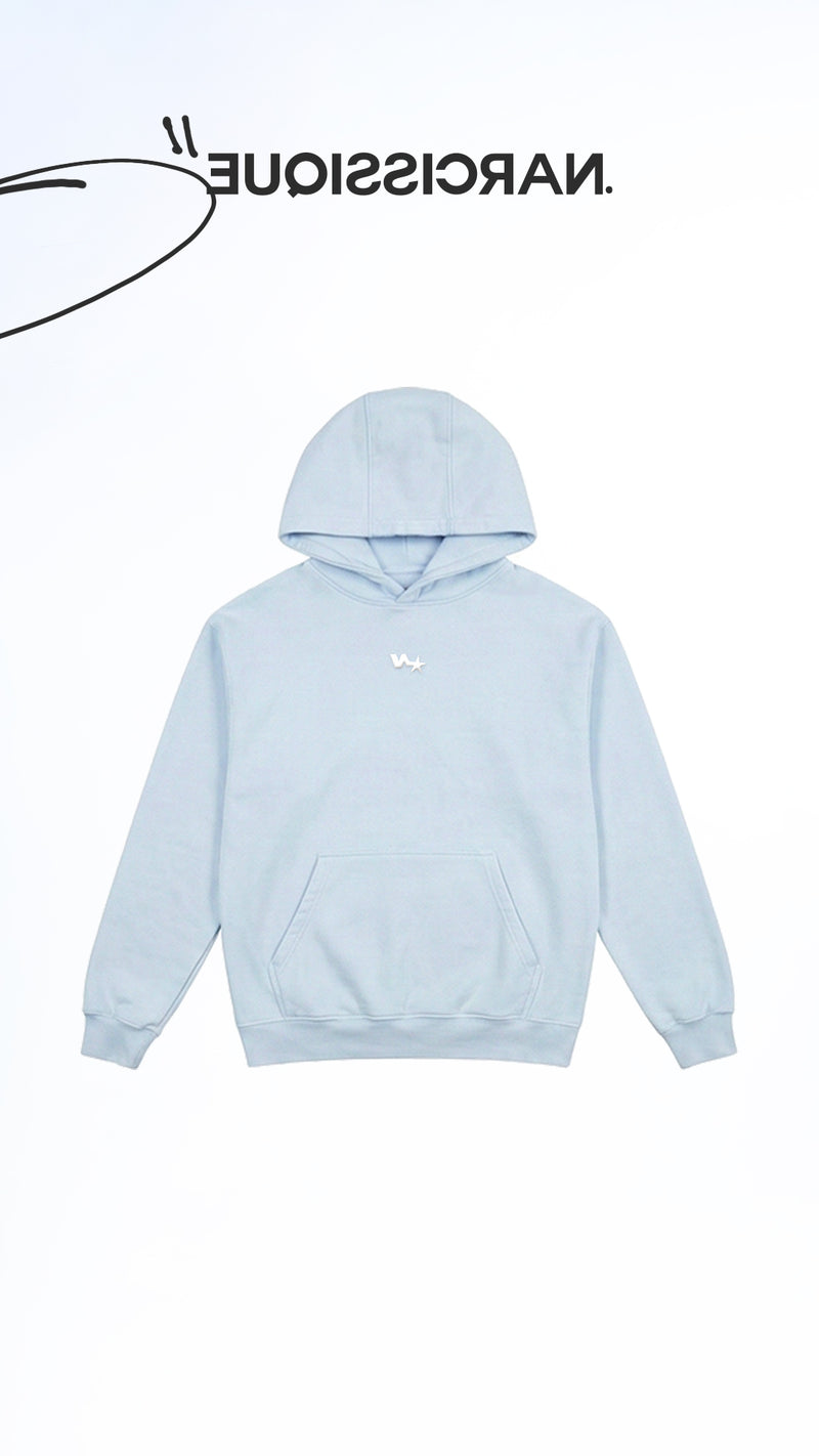"Shoot your shot" Faded Blue Puff Hoodie