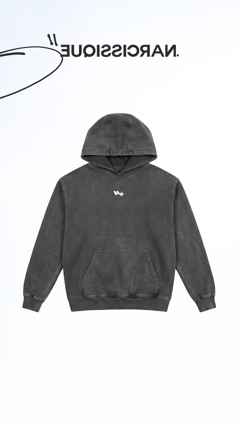 "Shoot your shot" Faded Blue Puff Hoodie