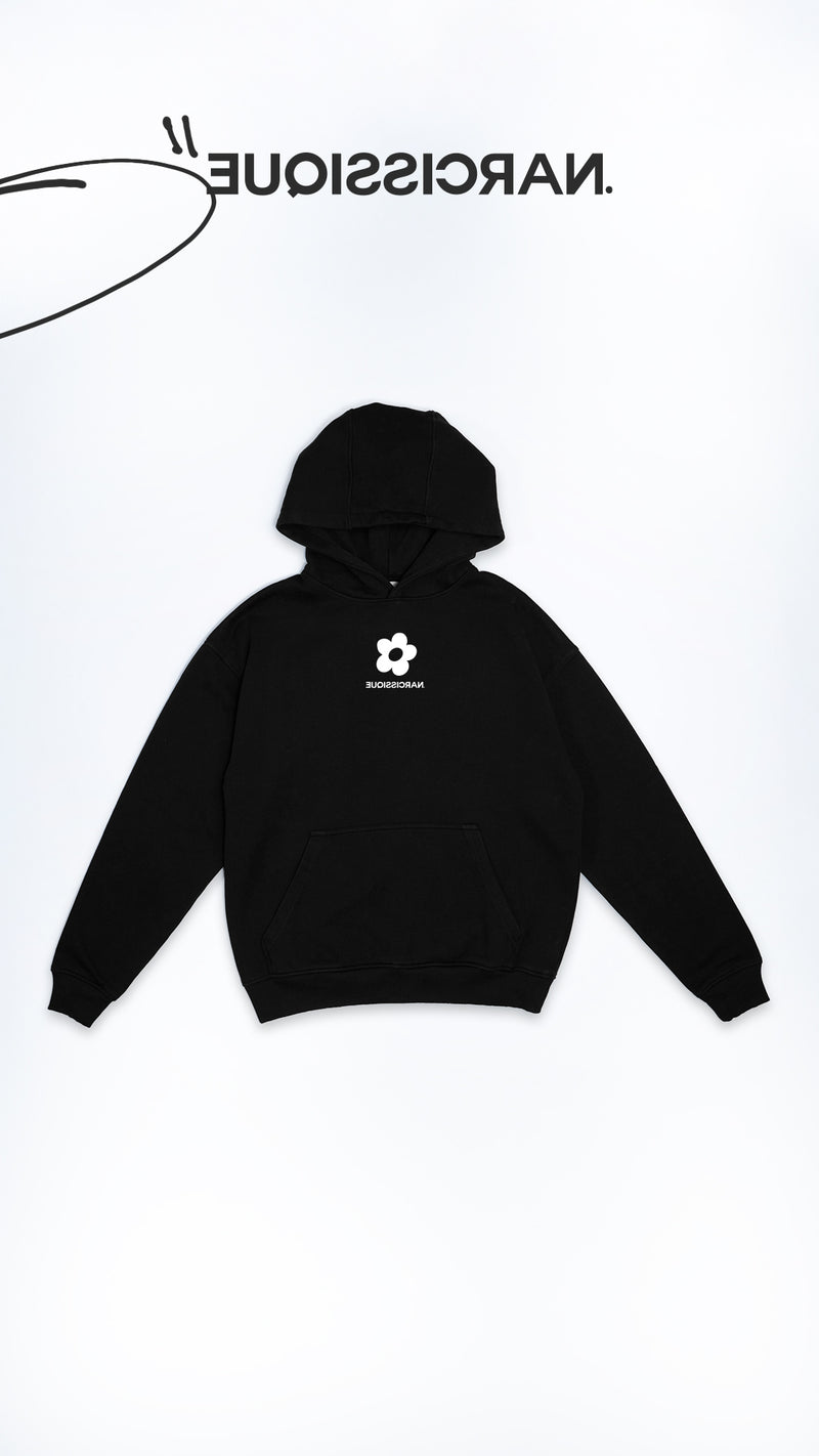 Flower Hoodie Black