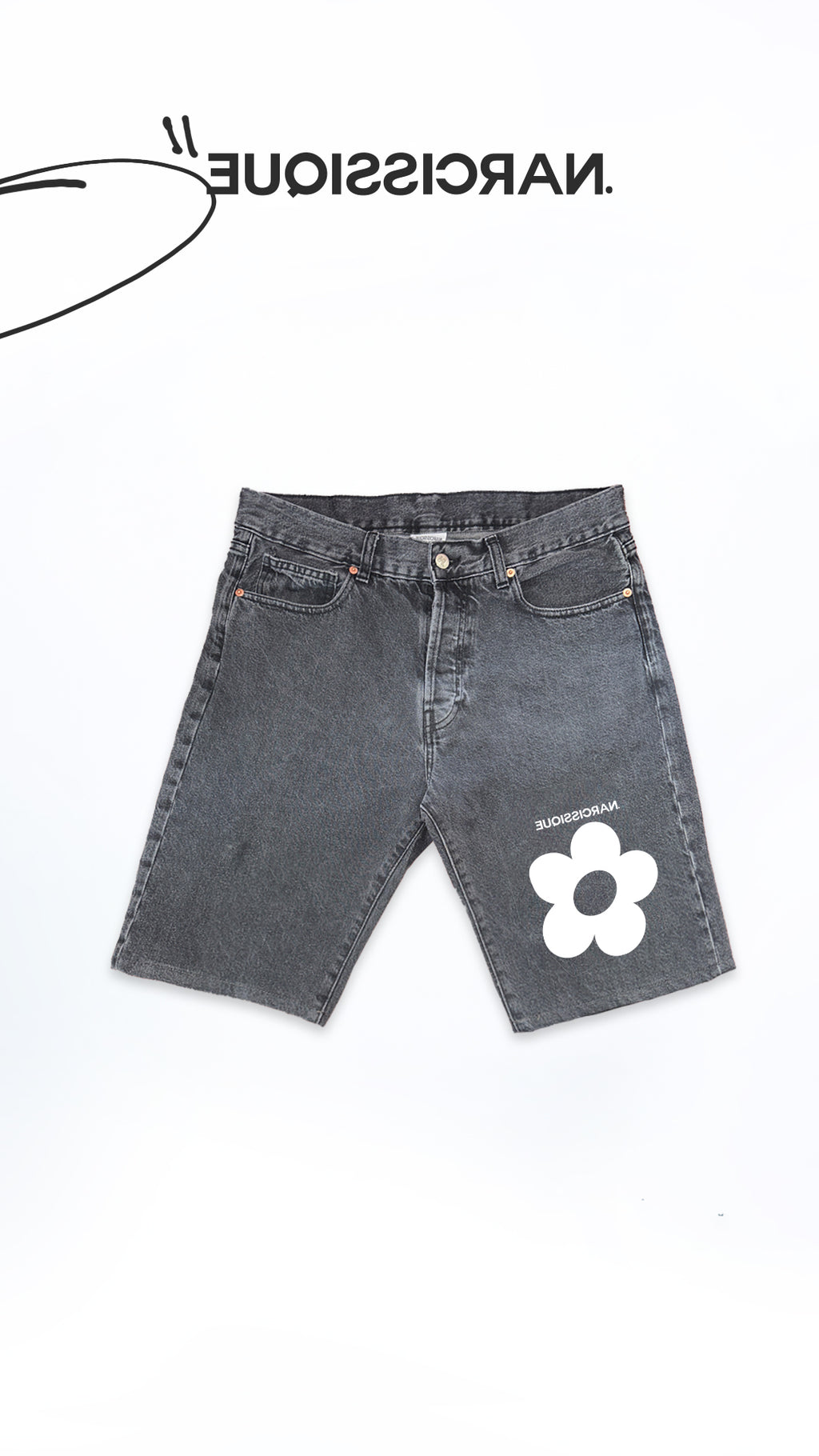Flower Jean Short