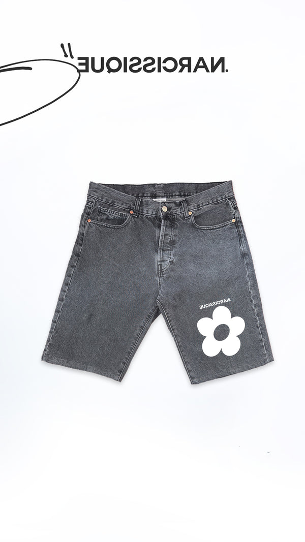 Flower Jean Shorts