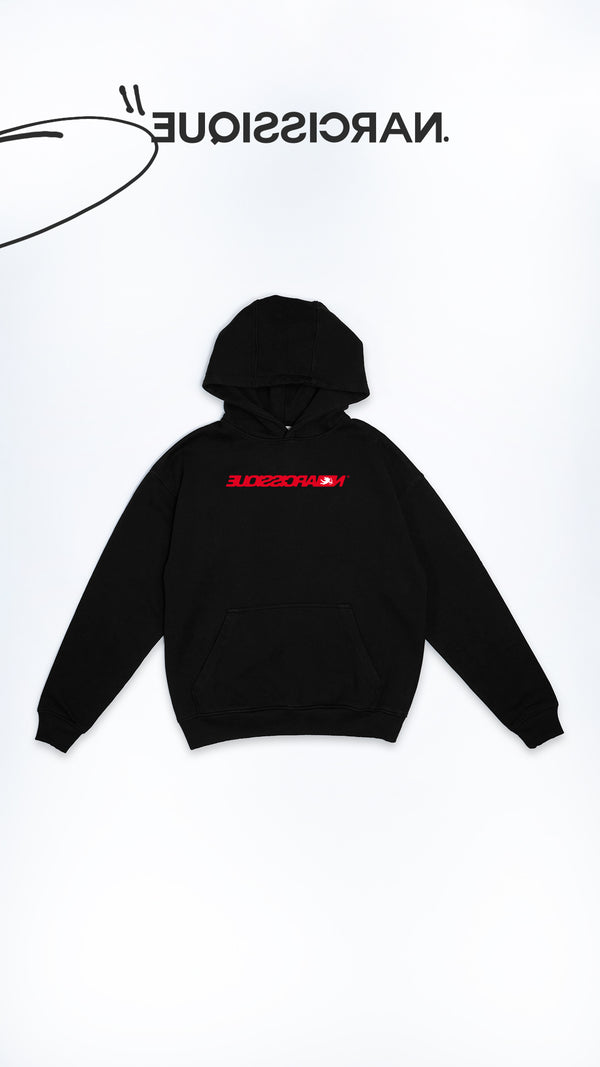 "NRCSQ RED" Black Hoodie