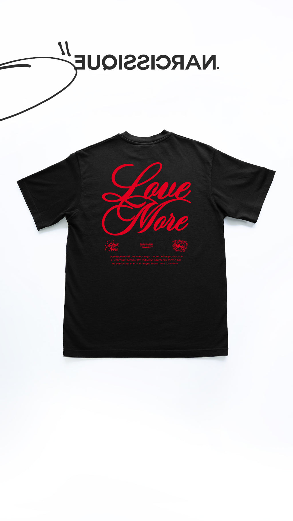 "Love More Red" Tee BLACK