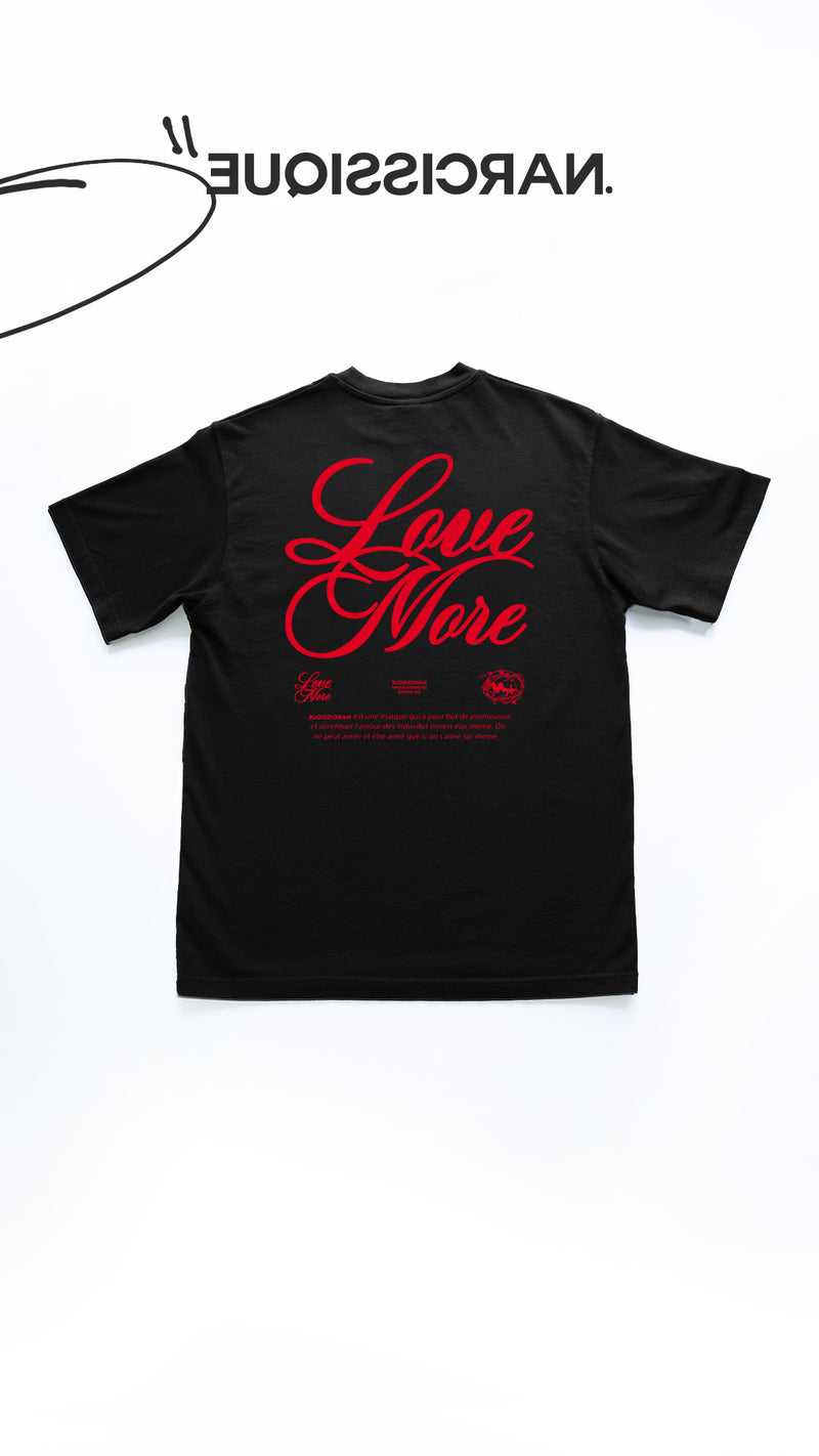 "Love More Red" Tee BLACK