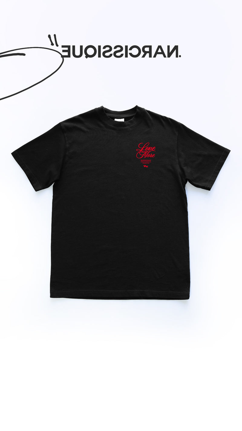 "Love More Red" Tee BLACK