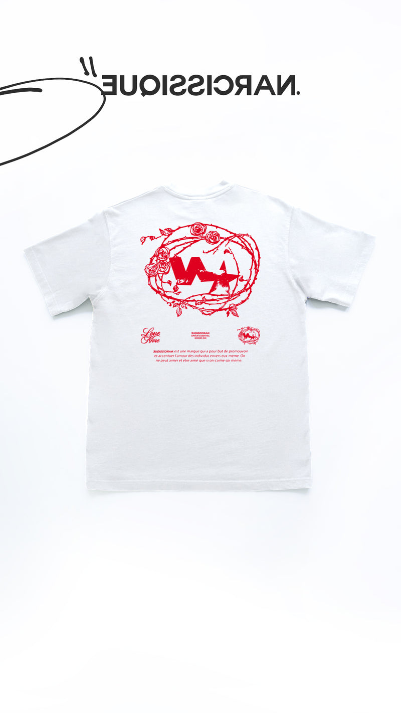 "Rose Red" Tee WHITE