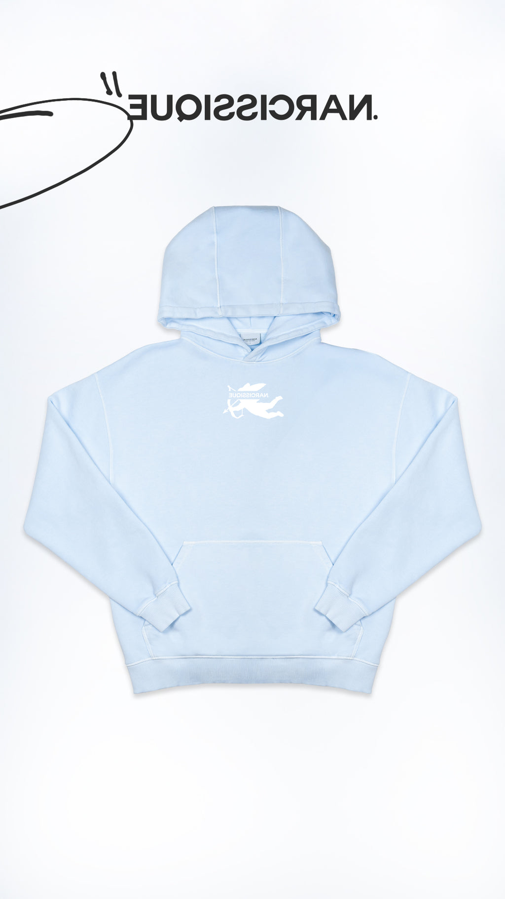 Essentiel Cut Angel Hoodie IceBlue