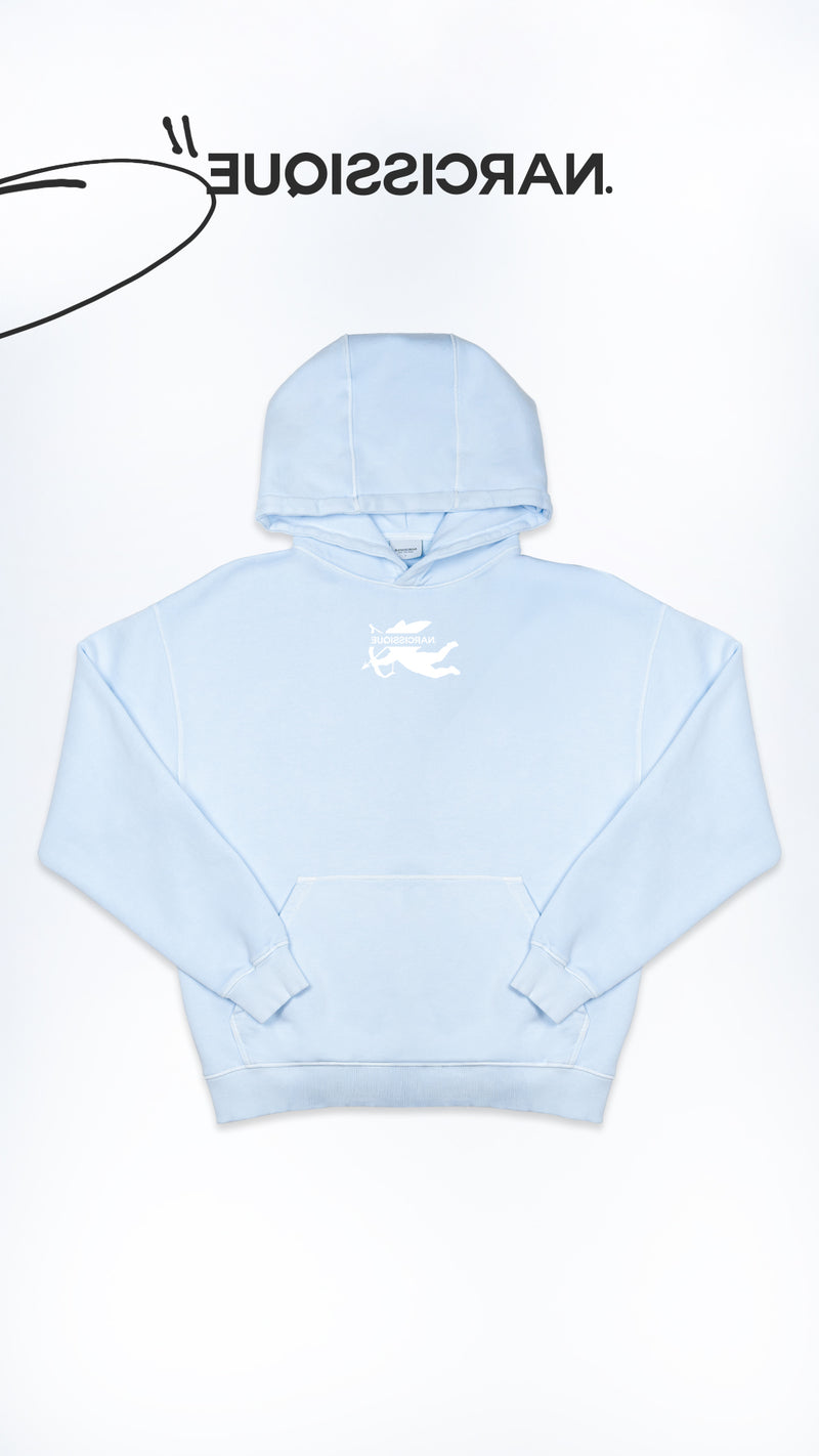 Essential Cut Angel Hoodie Ice Blue
