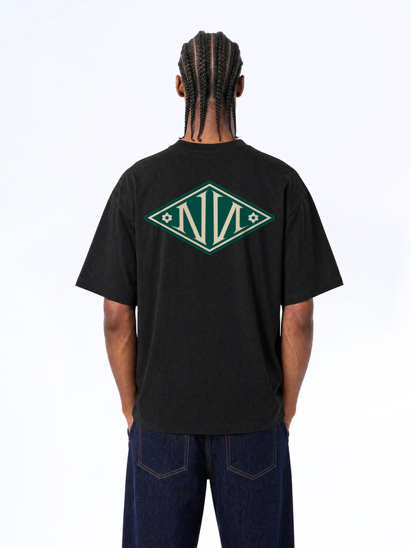 N Monogram Green TEE BLACK
