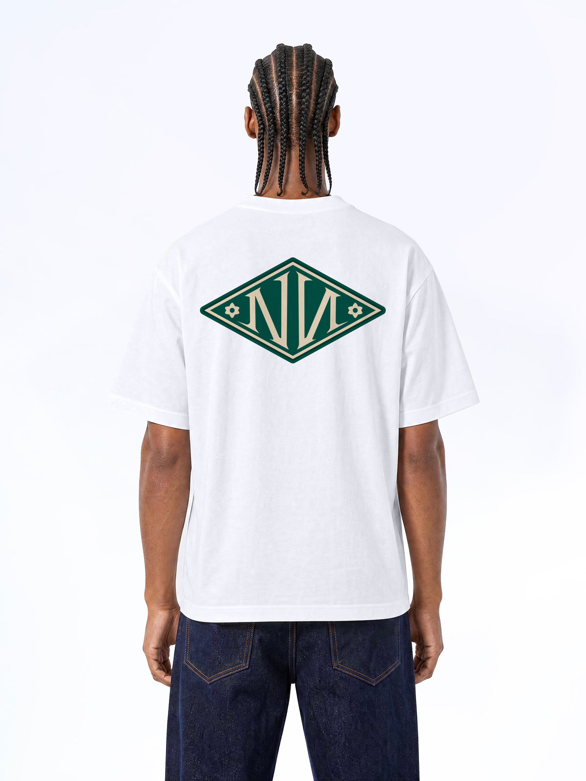 N Monogram Green TEE WHITE