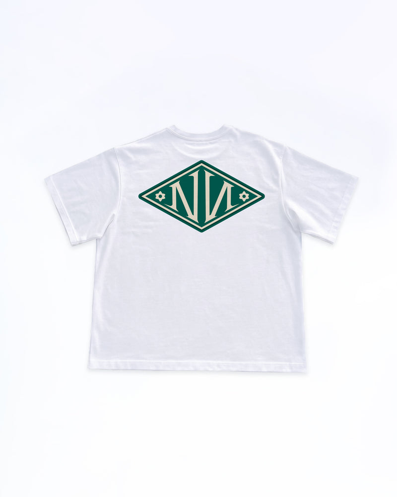 N Monogram Green TEE WHITE