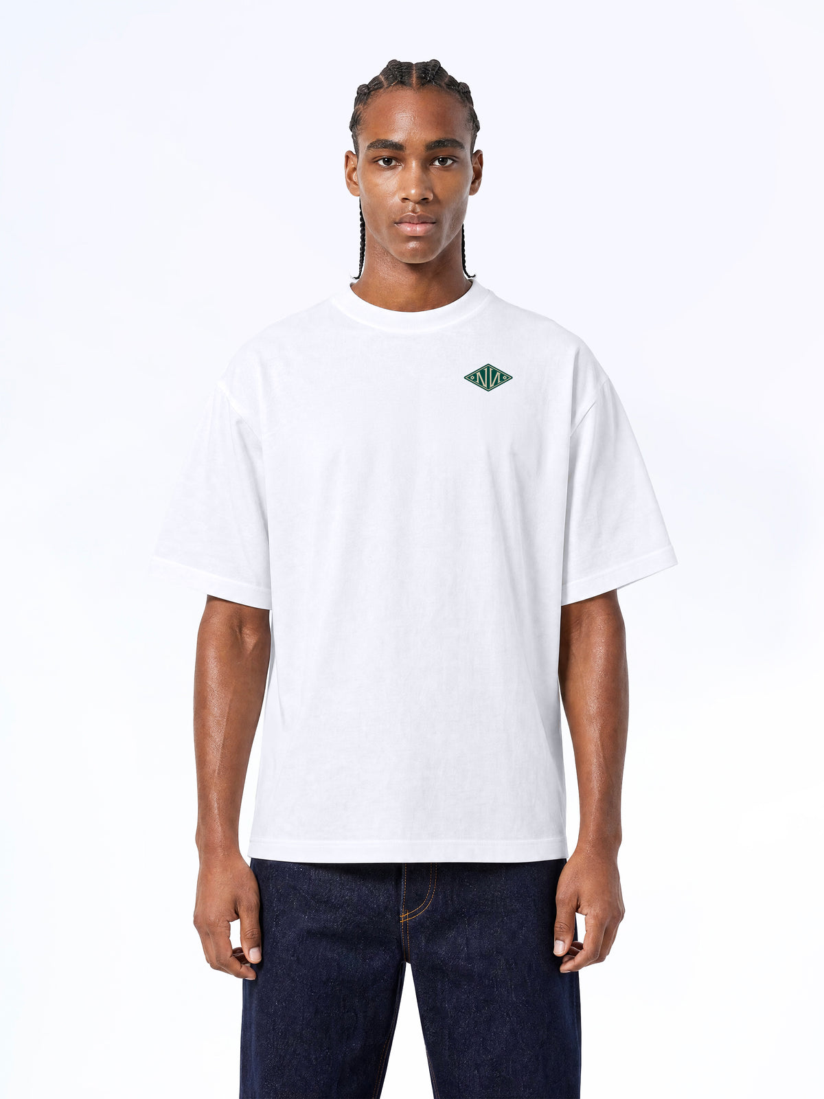 N Monogram Green TEE WHITE