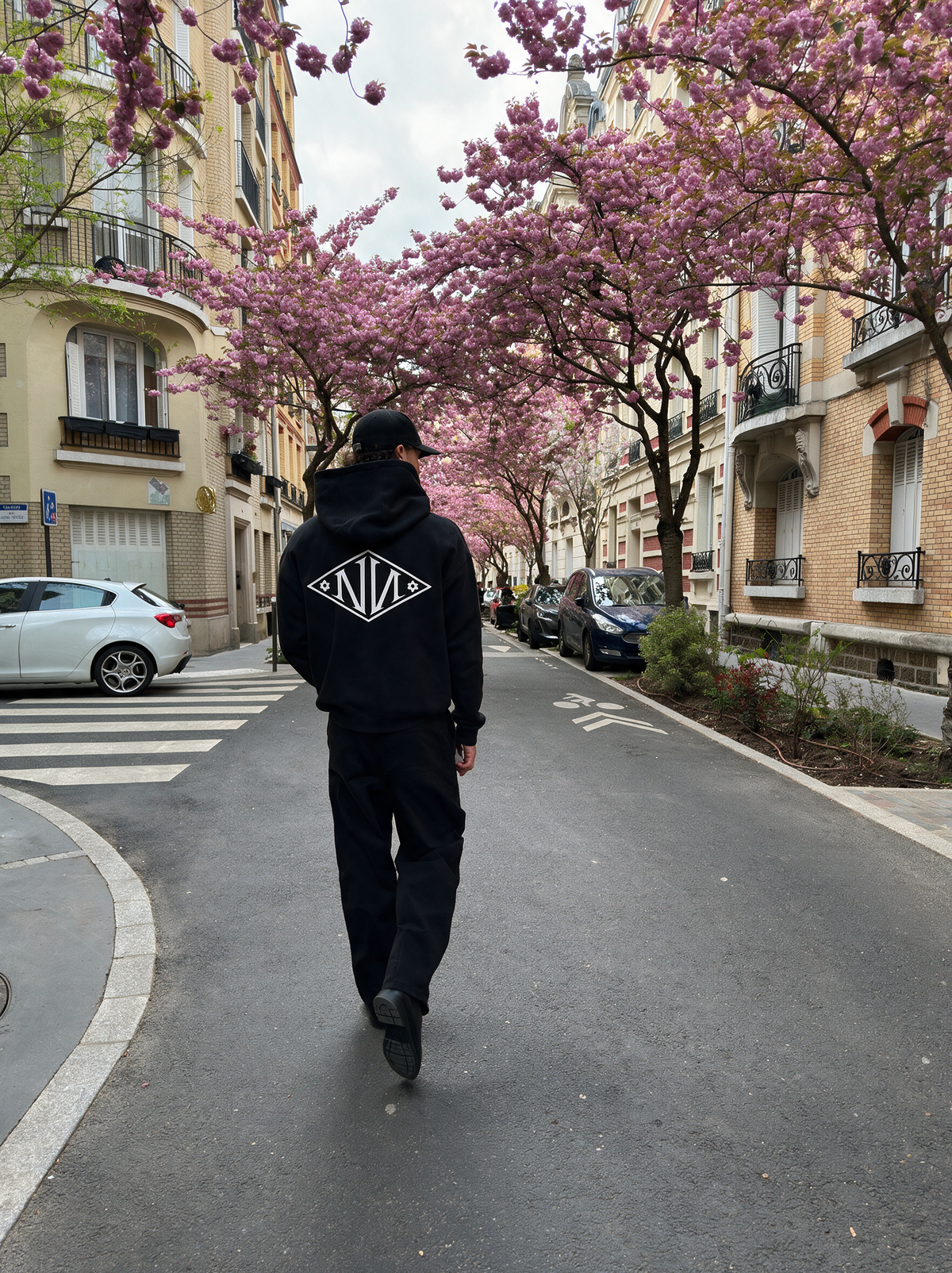 N Monogram Black Hoodie Black